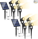 Solar Spotlights Outdoor Waterproof, Warm White Landscape Spotlights, Decorative Solar Spot Lighting for Garden | Lumora