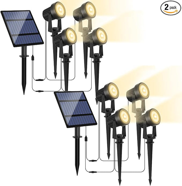 Solar Spotlights Outdoor Waterproof, Warm White Landscape Spotlights, Decorative Solar Spot Lighting for Garden | Lumora