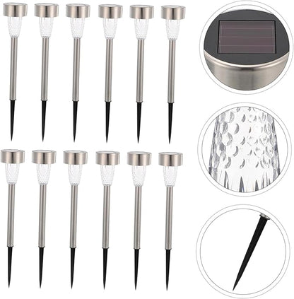 BESPORTBLE 12pcs Solar Powered Light Landscape Lighting Kit for Patio Pathway Lights Outdoor Solar for Outdoor Decor