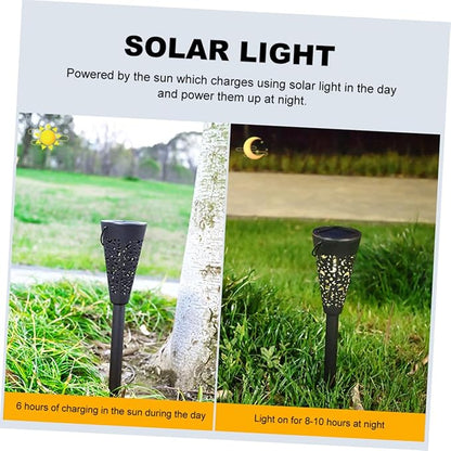 Solar Garden Path Lights Outdoor Waterproof Lawn Lights Warm White Solar Yard Lamppost for Patio Backyard Lawn Decor