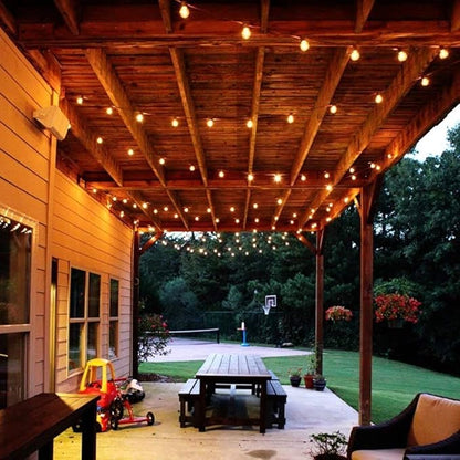 Solar Bulb String Lights,MUEQU 16ft Globe String Lights with 20 Clear Bulb Light,Waterproof Solar Decoration Lights for Backyard Patio Umbrella Deck Bistro Cafe Porch Wedding Party Light (Warm whtie)
