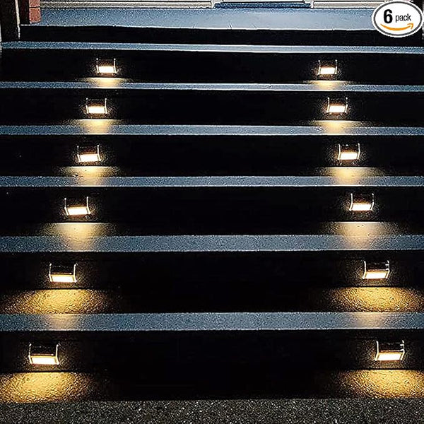Solar Lights for Steps Deck Solar Stair Light Outdoor Waterproof Stainless Steel LED Fence Light for Garden Patio | Lumora
