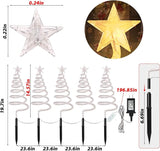 10Pack Smart Christmas Pathway Lights Outdoor with RGBW DIY Modes, APP Control Spiral Christmas Tree with Music | Lumora