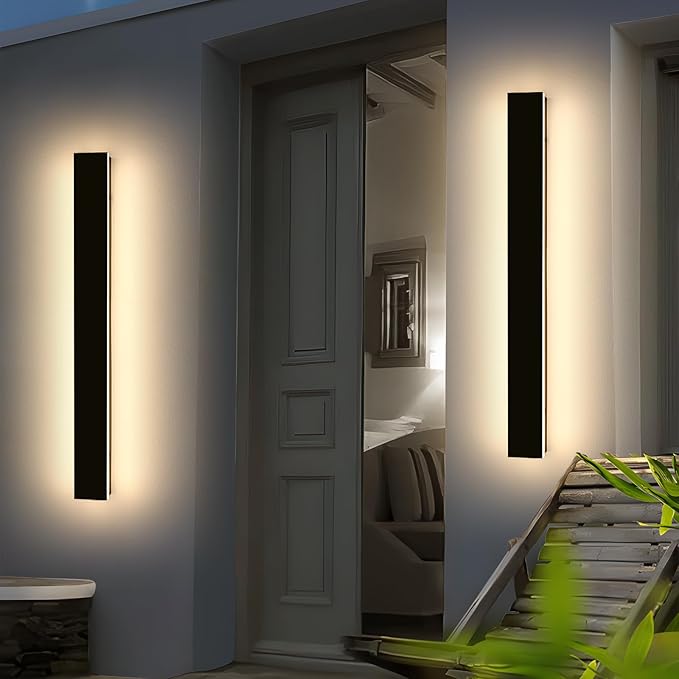 Mikeru 39inch Outdoor Wall Light Fixtures, 3000k Exterior Wall Sconces, Acrylic Invisible Exterior Wall Light for | Lumora