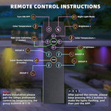 8 Pack 7 Inch 5W Retaining Wall Lights Outdoor, RGBCW LED Hardscape Lighting Color Changing, Low Voltage Landscape | Lumora