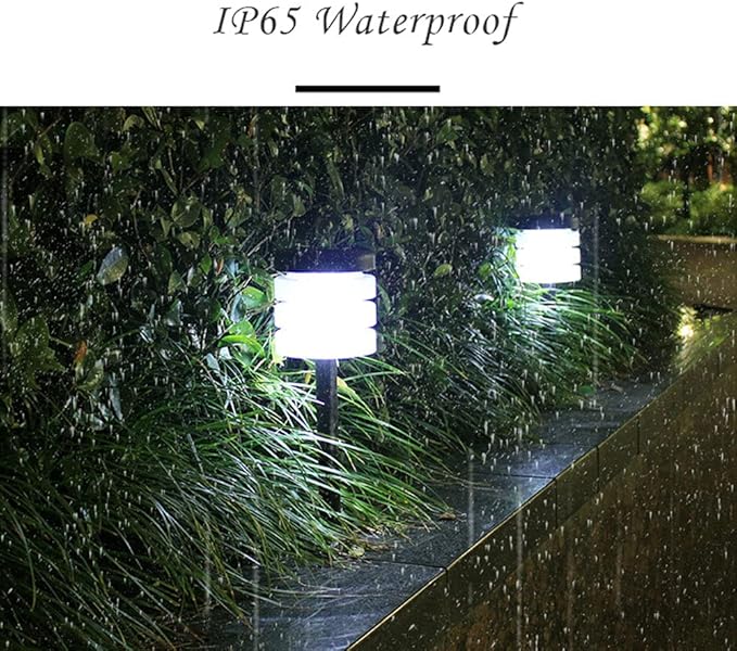 Solar Lights Outdoor 2 Pack Solar Pathway Lights Outdoor Waterproof LED Landscape Garden Lights Solar Garden Lights for Pathway Walkway Yard