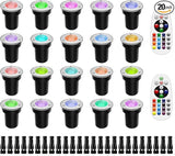 ZUCKEO Low Voltage Landscape Lighting RGB Well Lights Landscape LED In Ground Light, Outdoor Color Changing | Lumora