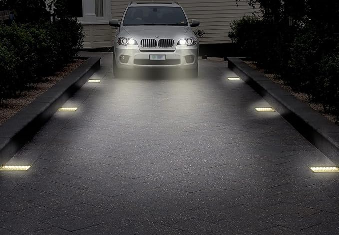 Solar Paver Lights, 8" x 4" Brick Driveway Lights, Landscape Path Lights for Walkway, Patio & Deck Lighting, IP67 | Lumora