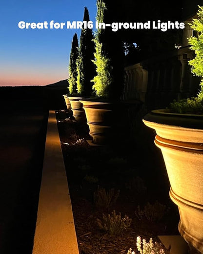 MR16 LED Bulb, Outdoor Landscape MR16 Light Bulbs, 3W Gu5.3 Bi-pin Base 12V Low Voltage LED Spotlights Warm White 2700K-3000K for Landscape Lighting Garden Yard Lights 3-Pack