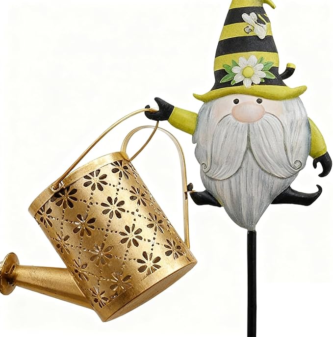 Christmas Solar Santa Kettle Lights - Gnome Theme Lighting in Kettle Shape - Christmas Lawn Decorative Lights | for Family Friends Path Garden Lawn Holiday Patio Snow