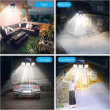 Solar Lights Outdoor with Motion Sensor, 2500LM 167 LED Security Lights with Remote Control, 270° Wide Angle Flood | Lumora