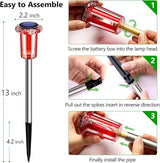 Valentine's Day Solar Lights Outdoor Decorations 10 Pack Candy Color LED Stainless Steel Stake for Pathway Yard | Lumora