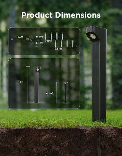 Govee Outdoor Pathway Lights 2 Lite 4 pack, IP67 Waterproof, 16 Million Colors, 60+ Scene Modes Patio Lights for Path,Landscape Lighting, Outdoor Decor, Compatible with Alexa, Google Assistant, Matter