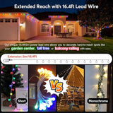116ft Color Changing String Lights, 200 LED Multicolor & Warm White Crystal Globe Lights with Remote, 11 Modes | Lumora