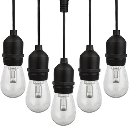 Outdoor String Lights - 50ft Color-Changing Patio Lights with Remote and Vintage-Style LED Edison Bulbs for Porch, Backyard, and Events by Pure Garden