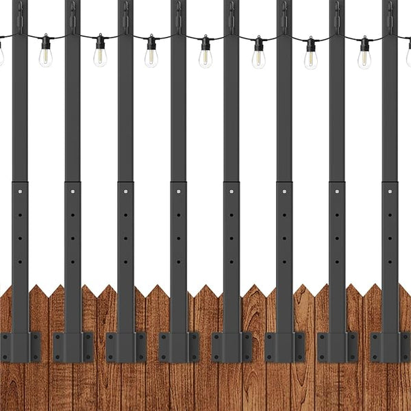 AILBTON 8 Pack 2.8Ft String Light Poles,Light Poles for Outside String Lights,Outdoor Light Poles with Fence | Lumora