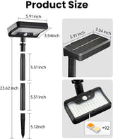 Solar Walkway Lights Outdoor, 92 LEDs Motion Sensor Outdoor Lights,600Lumen Brighter Solar Pathway Light with | Lumora