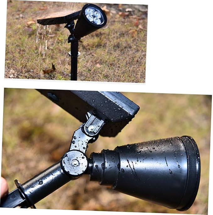 NUOBESTY Solar Path Lights and Solar Garden Spotlights 4-led Color-Changing Outdoor Lawn and Wall Mounted for Yard and Landscape Lighting