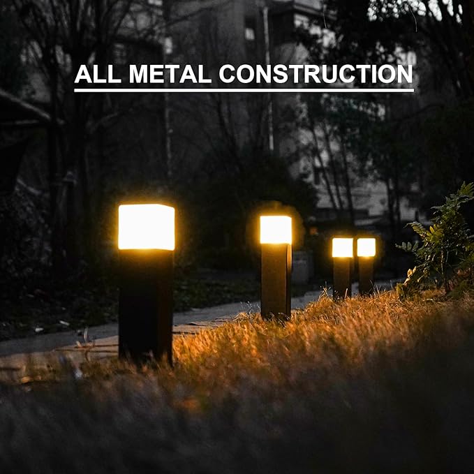 GOODSMANN Low Voltage Pathway Lighting 8PK Bollard Landscape Lights Kits 2W 2700K Warm White LED Wired Path Light | Lumora