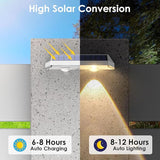 12 Pack Solar Fence Lights Outdoor Waterproof LED - 3000/4000/6000K 3 Mode, IP65 Waterproof Fence Lights Solar | Lumora