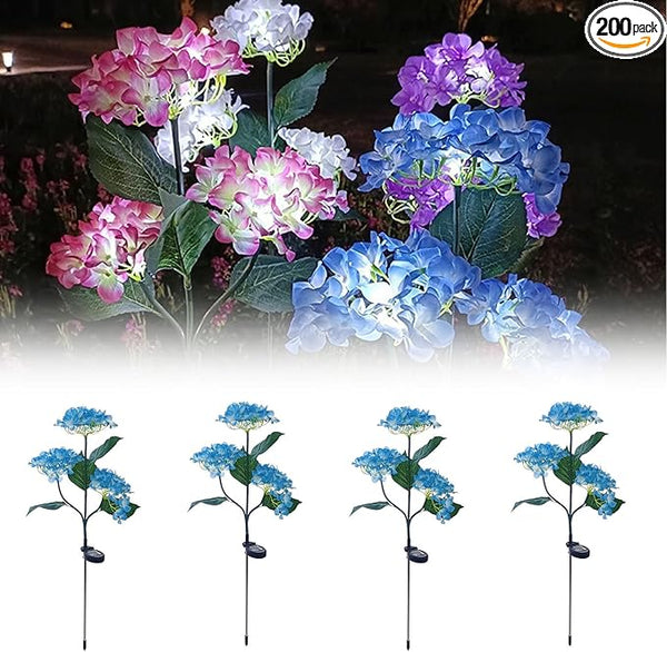 Solar Outdoor Lights, Hydrangea Garden Lights, Waterproof Garden Lawn Lamps, Inserted Flower LED Light for Yard | Lumora