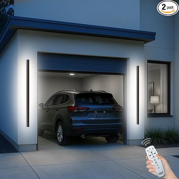 Outdoor Sconce Lights, 3000-6000K Outdoor Sconce Exterior Light, Ip65 Waterproof 3CCT Color Selectable Long Strip | Lumora