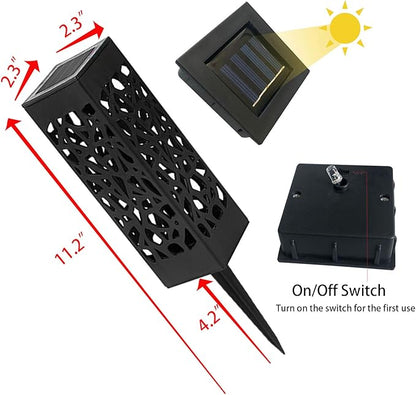 Outdoor Solar Powered LED Garden Lights Landscape Lighting Waterproof Stake Path Lights for Patio Yard Backyard Lawn Terrace Pathway Sidewalk Pathway Walkway Driveway Decorations 8 PCS Warm White
