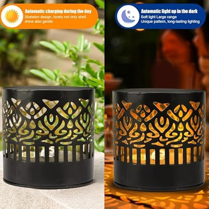 2026 NEW Solar Mandala Lights Outdoor, Decorative Solar Mandala Lights, Waterproof and Windproof, Solars Powered Mandalas Light for Garden Post Patio Backyard Yard Decor (4PCS)