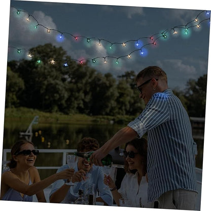 Solar Cherry Blossom String Lights LED Colorful Outdoor Decor Creative Flower Shape Solar String Lamp with Modes Energy-Saving Patio Lighting for Garden Fence Wedding Party