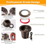 Gardenreet Brass Outdoor Well Lights Low Voltage - IP67 Waterproof 12V In-Ground Light, Hard-Wired LED Landscape | Lumora