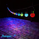 Solar Hanging Lanterns Outdoor: 12 Pack Cracked Glass Ball Lights with Hook - Waterproof Color Changing Globe | Lumora
