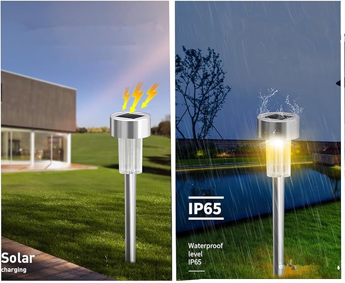 10PCS Green LED Outdoor Steel Garden Solar Powered Landscape Light Lamp Yar Pathway Stake Lights | Lumora