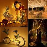 Lomotech Solar String Lights Outdoor - 2 Pack Total 66ft 200LED Solar Fairy Lights Waterproof 8 Modes Twinkle | Lumora