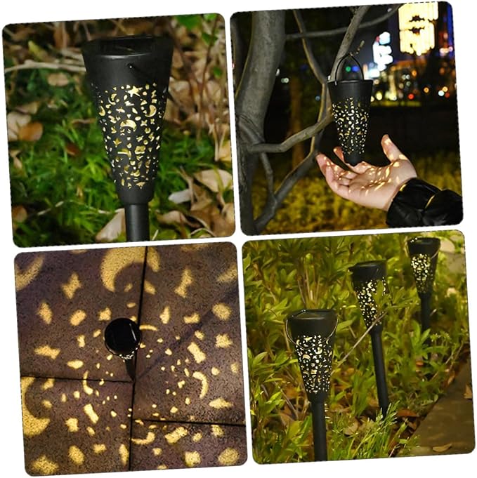 Alipis Solar Outdoor Lawn Lights Waterproof Solar Garden Path Lights Warm White Landscape Yard Lighting for Patio Lawn and Home Decoration