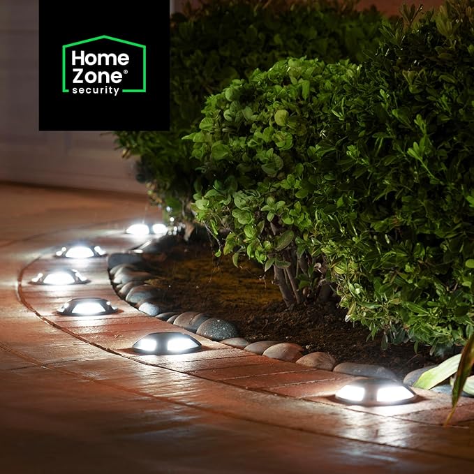 Home Zone 12 Packs Outdoor Solar Deck Light, Black, 120 Lumens Total, Waterproof, Dusk to Dawn, Aluminum Plastic | Lumora
