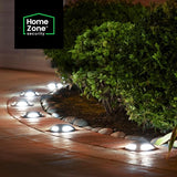 Home Zone Security 4 Packs Solar Deck Light Outdoor 40 Lumens Total Waterproof Weather Resistant, Auto On Sensor | Lumora