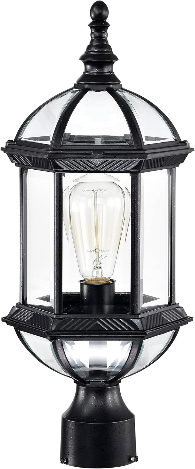 Nuvo Lighting 60/4976 Traditional One Light Post Mount from Boxwood collection in Black finish - Outdoor Path Light | Lumora