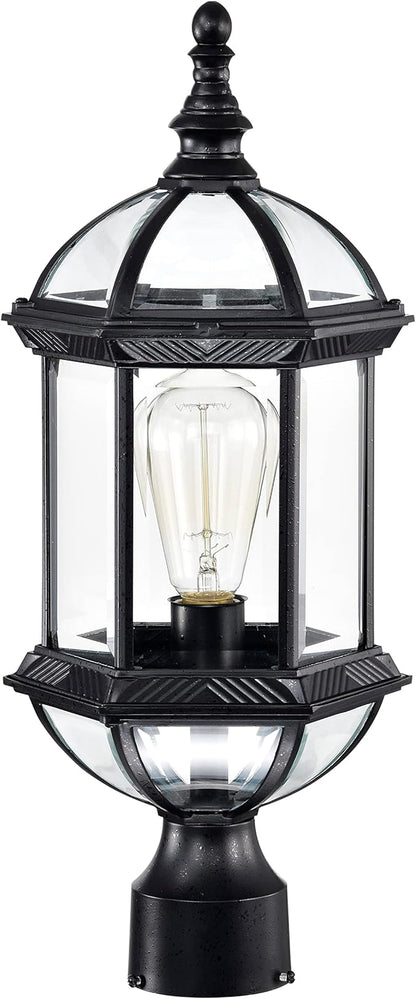 Nuvo Lighting 60/4976 Traditional One Light Post Mount from Boxwood collection in Black finish