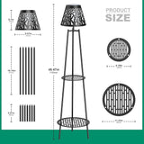 MXwcy 2 Pack Metal Solar Floor Lights Outdoor with Plant Stands, 45.5'' Solar Powered Street Lights, for Garden | Lumora