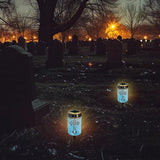 Blue Cross Solar Memorial Lights for Graves for Men Outdoor Waterproof Garden Stake Cross Lights for Grave Cemetery | Lumora