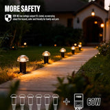 VENUS MANUFACTURING Low Voltage Landscape Pathway Lighting 6PK 1.5W LED Mushroom Lights 35Lumen Wired Walkway Light | Lumora