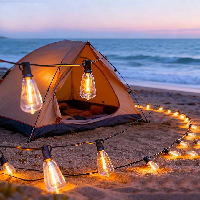 100 FT Patio Lights Outdoor Waterproof, 37+2 Shatterproof LED Bulbs Connectable Hanging Outdoor Electric Lighting | Lumora
