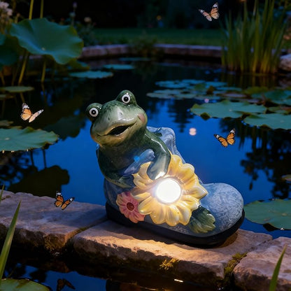 Solar Frog Path Lights – Unique Shoe-Shaped Outdoor Solar Lights for Garden and Pathway