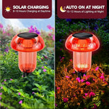 Easter Solar Pathway Lights Outdoor Decorative 4 Pack, Red LED Mushroom Solar Lights Outdoor Waterproof Solar | Lumora