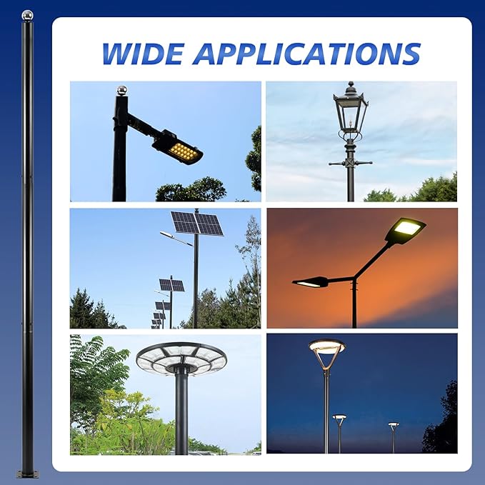 Street Light Pole 13Ft, Street Light Poles for Outdoor Lighting,Solar Pole Accessory for Street, Suitable for | Lumora