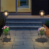 MXwcy 2 Pack Solar Lights Outdoor with Plant Stands, Solar Floor Lamp with LED Edison Bulbs for Garden Yard Pathway | Lumora