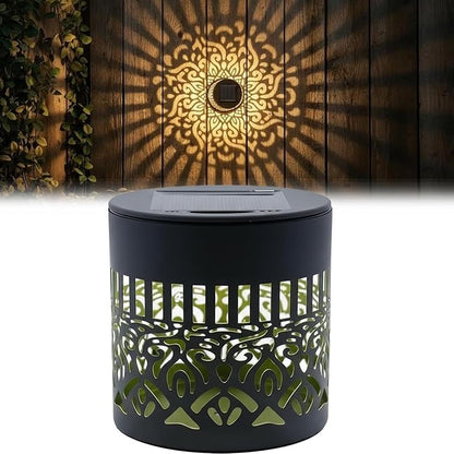 Decorative Solar Mandala Lights,Waterproof Metal Solar Powered Outdoor Lights,Mandala Fence Wall Lights for Deck,Step,Patio,Garden,Backyard & Yard Decor (1PCS)