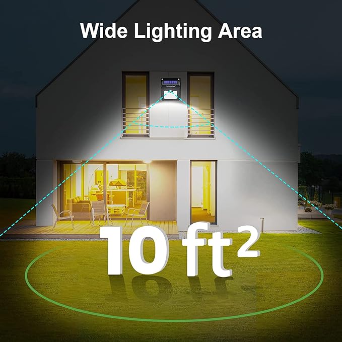 28 LEDs Solar Lights Outdoor, Motion Sensor Wireless Waterproof Security Wall Lights, Solar Light for Outdoor, Front Door, Back Yard, Garage, Porch by Luposwiten [4 PACK]