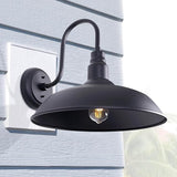 16 Inch Gooseneck Light Fixture for Barn Door, 2 Pack Large Barn Lights for Front Porch, Black Outdoor Farmhouse | Lumora