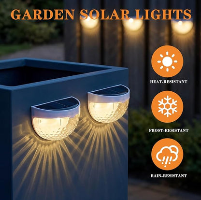 VIHOSE 12 Pack Raised Garden Bed Solar Lights Magnetic with Dusk to Dawn Sensors Wide Angle IPX4 Waterproof Solar Powered Lights Outdoor for Planter Raised Beds Garden Patio Yard Fence, Warm White